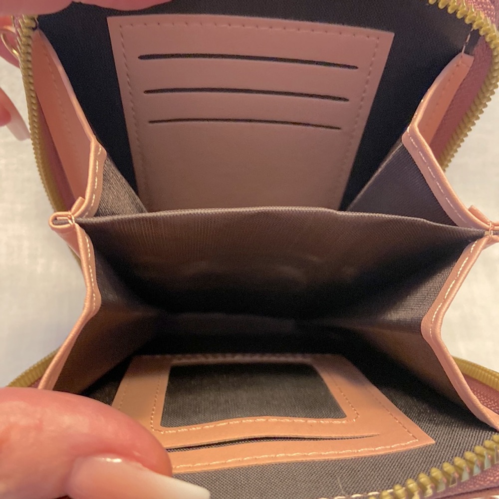 Dark Pink Crossbody Phone Case Purse Handbag - Picture 5 of 7